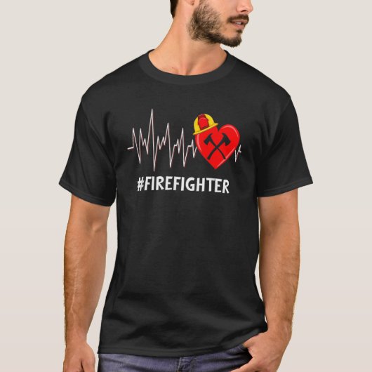 消防士ハートビートファイアーマンレスキュー消防士 Tシャツ (正面)