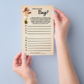 消防士バッグの赤ちゃんシャワーゲーム チラシ (ハンドル)