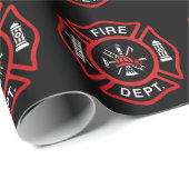 消防士バッジのパターン ラッピングペーパー (ロールコーナー)