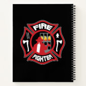 消防士バッジモダン ノートブック (裏面)