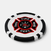 消防士バッジ赤 ポーカーチップ (シングル)
