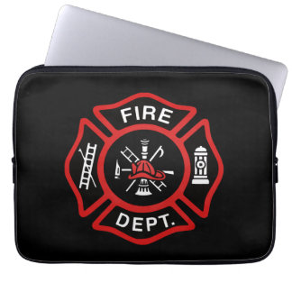 消防士バッジ赤 ラップトップスリーブ