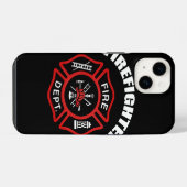 消防士バッジ iPhoneケース (裏面横)