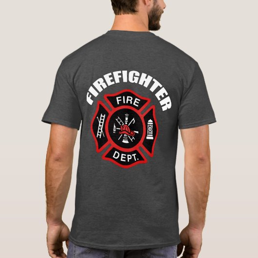 消防士バッジ Tシャツ (裏面)