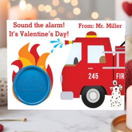 消防士バレンタインデー遊のギフトカード エンクロージャーカード