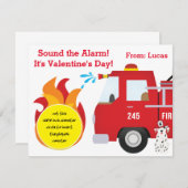 消防士バレンタインデー遊のギフトカード エンクロージャーカード (正面/裏面)
