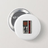 消防士パパのディストressedフラグベクター デザイン_1 缶バッジ (正面&裏面)