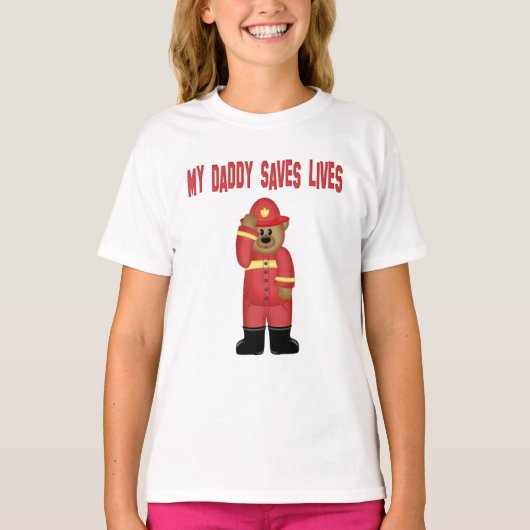 消防士パパの赤ちゃん用ボディスーツ ベビーボディスーツ (正面)