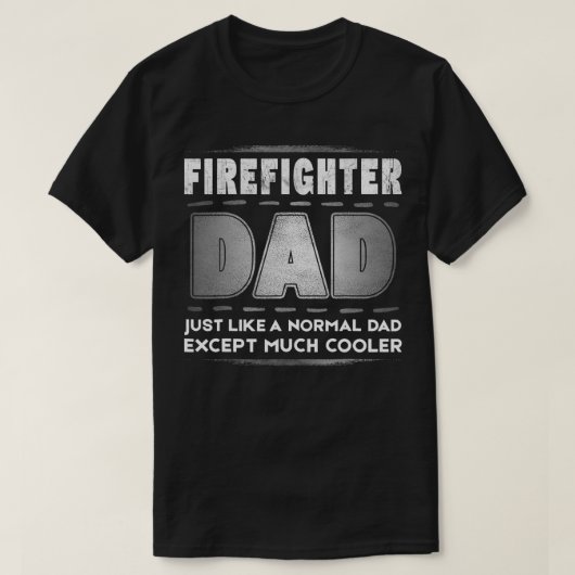 消防士パパアノーマルパパ多クール年父D Tシャツ (デザイン正面)
