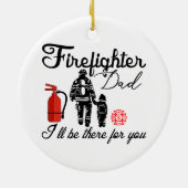 消防士パパ |父の日用品 セラミックオーナメント (裏面)