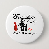 消防士パパ |父の日用品 缶バッジ (正面)