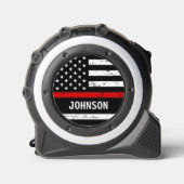 消防士パーソナライズされたの細い赤線の旗 メジャー (正面)