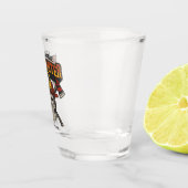 消防士パーソナライズされたスカルヘルメットAx消防士 ショットグラス (右)
