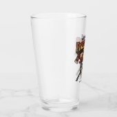 消防士パーソナライズされたスカルヘルメットAx消防士 タンブラーグラス (右)