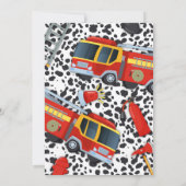 消防士パーティー招待状 招待状 (裏面)