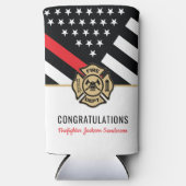 消防士パーティー消防署 スリム缶クーラー (正面)