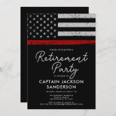 消防士パーティー消防署 招待状 (正面/裏面)