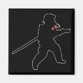 消防士ファイアヒーローファイアレスキューシルエット マグネット (正面)