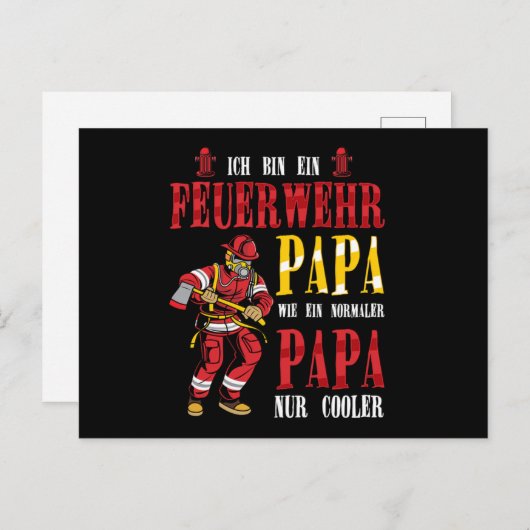 消防士ファイアマン消防士ファイアファイアファイアファイアーギフト ポストカード (正面/裏面)