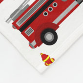 消防士ファイアーファイターファイアーマンファイアートラック フリースブランケット (角)