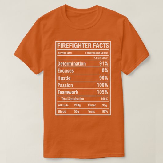 消防士ファクト消防士Tシャツ Tシャツ (デザイン正面)