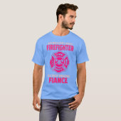 消防士フィアンスサポートフィアンセまたはフィアンセ Tシャツ (正面フル)