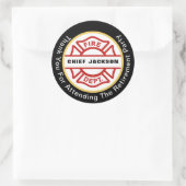 消防士ブラックレッドイエローユナイテッド ラウンドシール (バッグ)