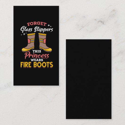 消防士プリンセス誇りを持った消防士ガール 名刺 (正面/裏面)