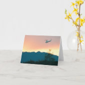 消防士ヘリコプター….. カード (黄色い花)