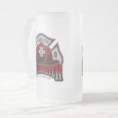 消防士ヘルメットADD NAME消防署救助 フロストグラスビールジョッキ (正面左)