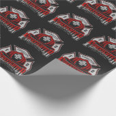 消防士ヘルメットADD NAME消防署救助 ラッピングペーパー (角)