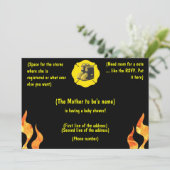 消防士ベビーシャワー招待状 招待状 (スタンド正面)