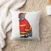 消防士ペンギン クッション (ブランケット)
