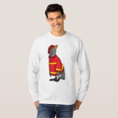 消防士ペンギン Tシャツ (正面フル)