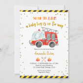 消防士ボーイベビーシャワー招待状 招待状 (正面)