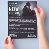 消防士ポートレート、消防士募集 チラシ (手)