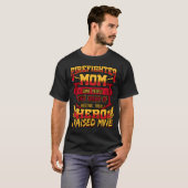 消防士ママ ファイヤーマン ヒーロー アイデア Tシャツ (正面フル)