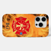 消防士マルチーズクロス火災救助火炎 Case-Mate iPhoneケース (裏面 (横))