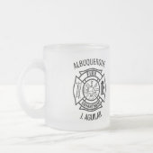 消防士マルチーズパーソナライズされたフロステッドビールマグ フロストグラスマグカップ (左)