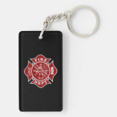 消防士マルチーズ十字 キーホルダー (裏面)