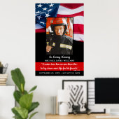 消防士メモリアル ラブメモリー葬儀 ポスター (ホームオフィス)