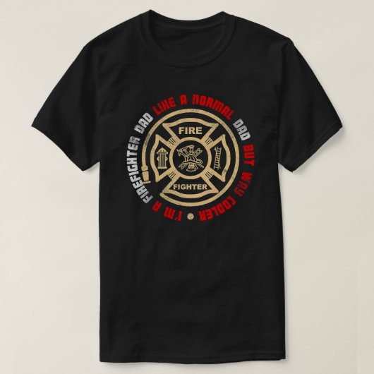 消防士メンズ消防士アメリカ消防士ダ Tシャツ (デザイン正面)
