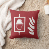 消防士リフト安全標識 クッション (ブランケット)