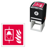 消防士リフト安全標識 セルフインキングスタンプ (インサイチュ)