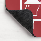 消防士リフト安全標識 マウスパッド (コーナー)