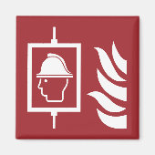 消防士リフト安全標識 マグネット (正面)