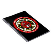 消防士レスキューADD NAME消防署バッジ ノートブック (右側)