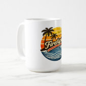 消防士レトロサンセットデザイン コーヒーマグカップ (正面左)