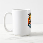消防士レトロサンセットデザイン コーヒーマグカップ (左)