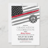 消防士卒業パーティー招待状 招待状 (正面)